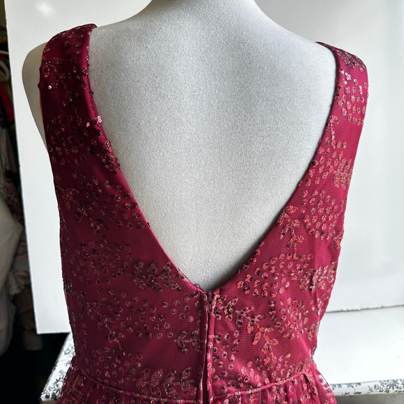 Blondie Nites Wine Gown Sequin Formal Party Size 13 Prom Elegant Evening NWT - Picture 9 of 14
